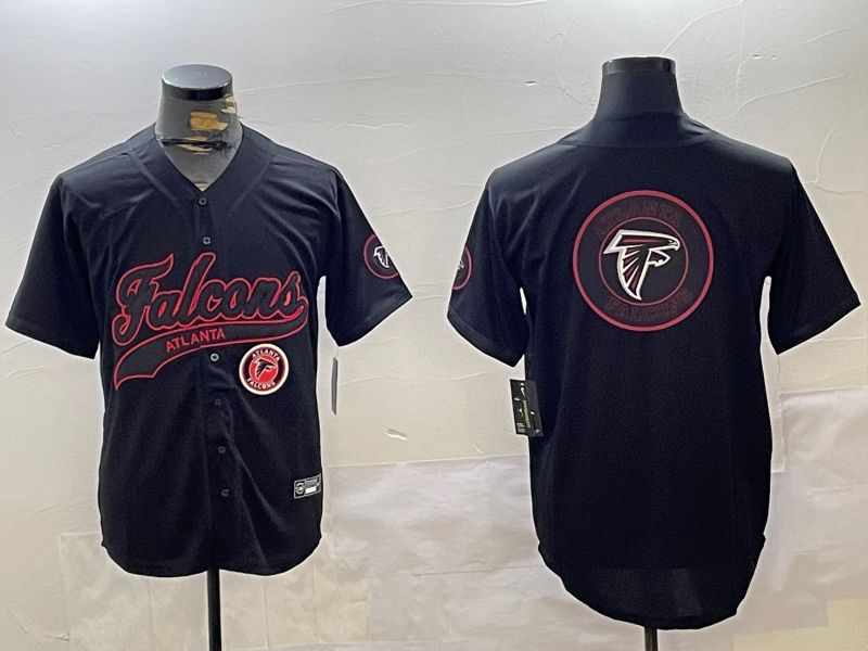 Men Atlanta Falcons Blank Black Joint Name 2024 Nike Limited NFL Jersey style 6->atlanta falcons->NFL Jersey